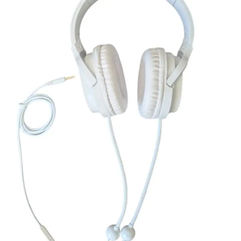Écouteurs casque air communication anti ondes stétoscopiques ’terra-coustic’jack ou usb-co blanc jack par inalterra.fr