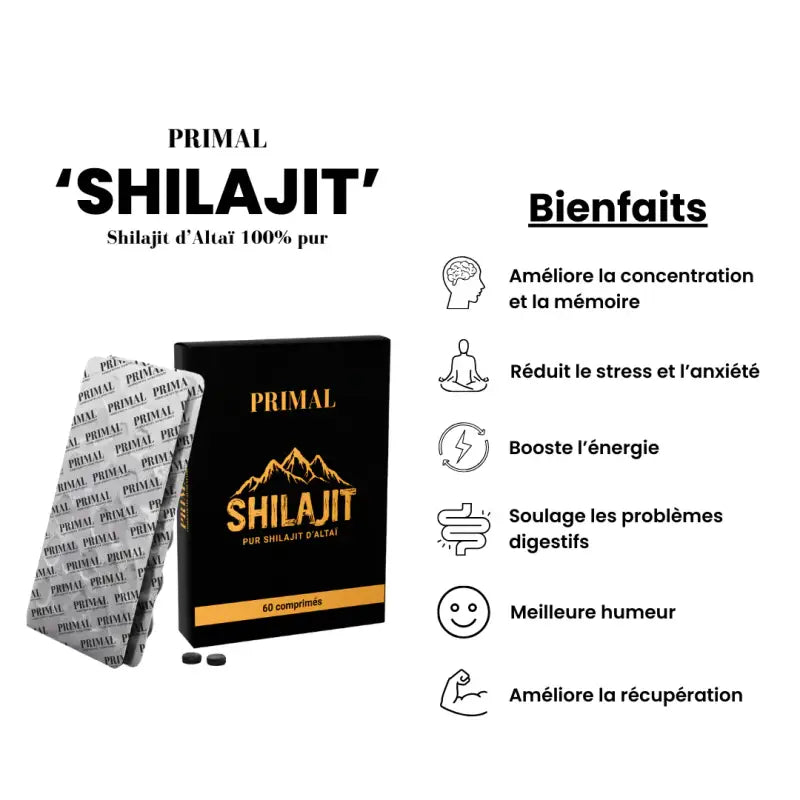 Shilajit résine pure 30g: un trésor de la nature pour votre bien-être global par primal