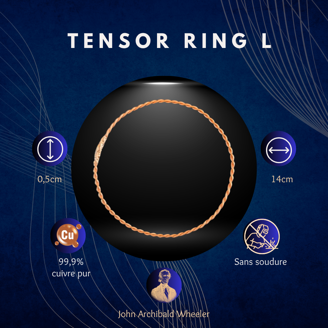 Tensor ring L, anneau tenseur en cuivre torsadé