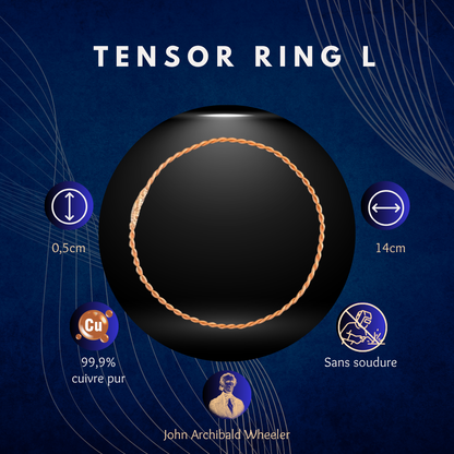 Tensor ring L, anneau tenseur en cuivre torsadé