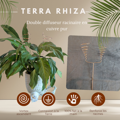 Terra Rhiza, double diffuseur racinaire en cuivre pur