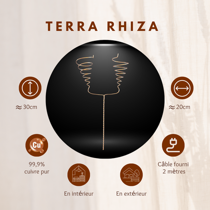Terra Rhiza, double diffuseur racinaire en cuivre pur