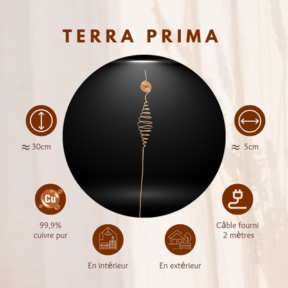 Terra Prima, la forme primordiale 3 géométrie en 1 fil de cuivre pur