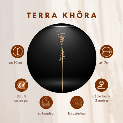 Terra Khôra, spirale cosmo-tellurique en cuivre pur