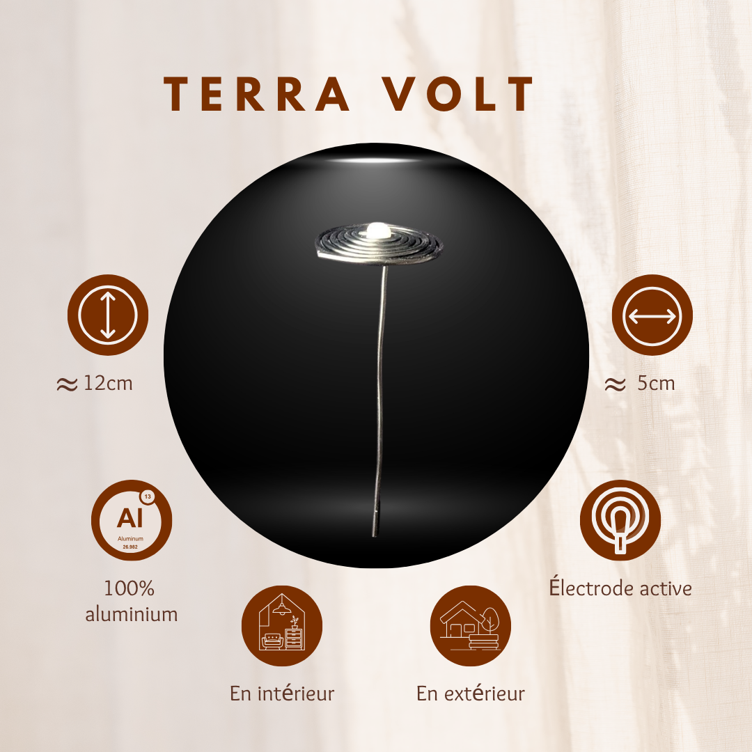 Terra Volt, électrode aluminium universelle pile de Terre active