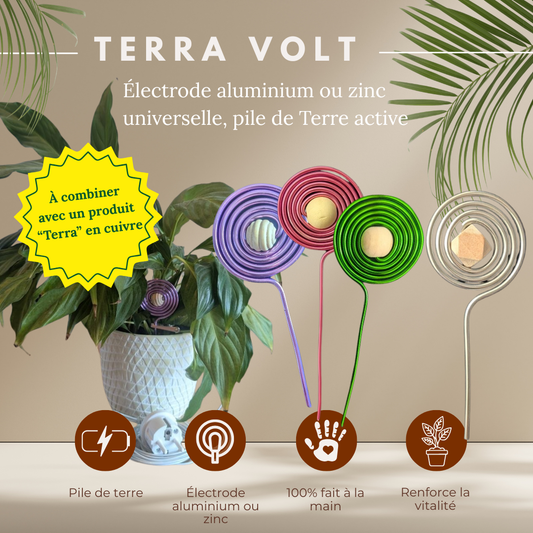 Terra Volt, électrode aluminium universelle pile de Terre active