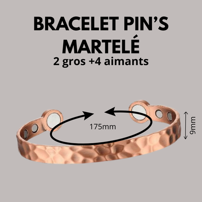 Bracelet, anneau en cuivre de magnétothérapie avec aimants