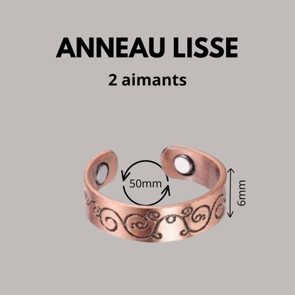Bracelet, anneau en cuivre de magnétothérapie avec aimants