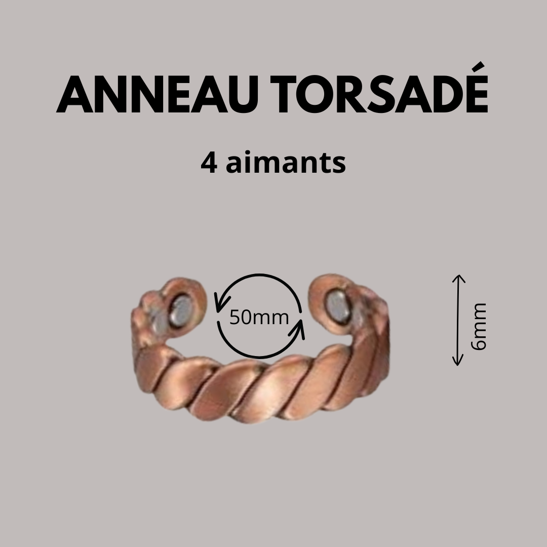 Bracelet, anneau en cuivre de magnétothérapie avec aimants