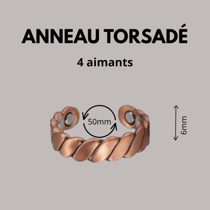 Bracelet, anneau en cuivre de magnétothérapie avec aimants