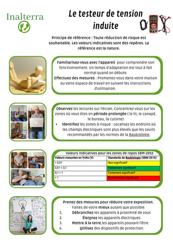 mode emploi testeur de tension induite inalterra