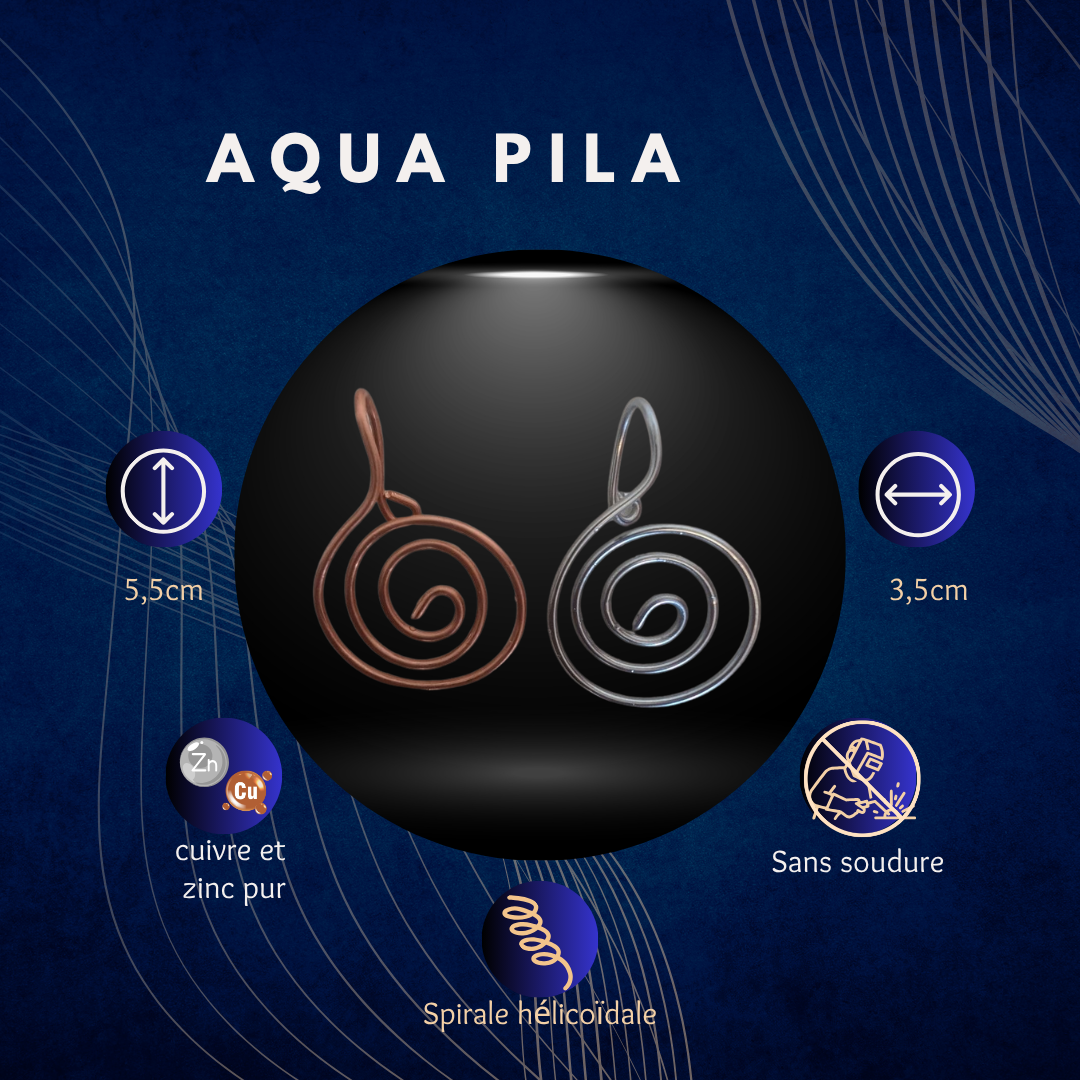 aqua pila ionisation galvanique inalterra cuivre et zinc