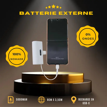 Batterie externe de poche pour iphone et usb-c par inalterra.fr