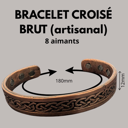 bracelet en cuivre artisanal  8 aimants