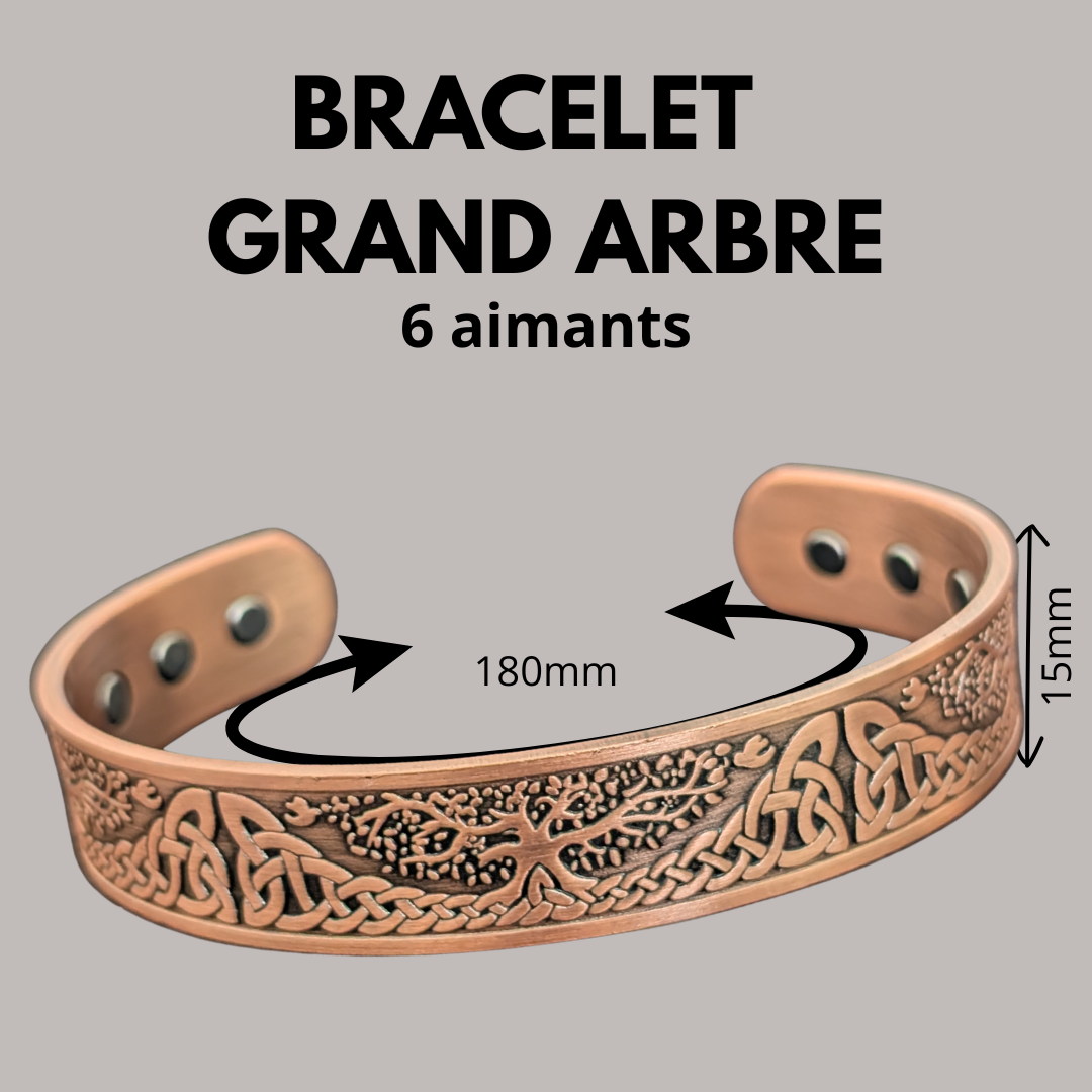 bracelet en cuivre 6 aimants magnétothérapie