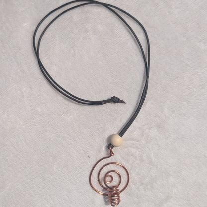 cordon coton et perle de bois pendentif diffuseur 