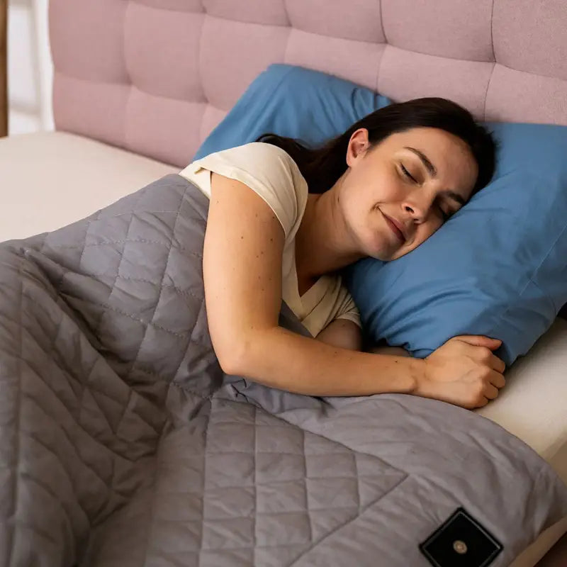 Couverture lestée de connexion à la terre sommeil profond anti-stress et récupération naturelle par inalterra.fr