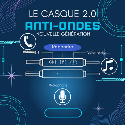 Écouteurs casque air communication anti ondes stétoscopiques ’terra-coustic’jack ou usb-c par inalterra.fr