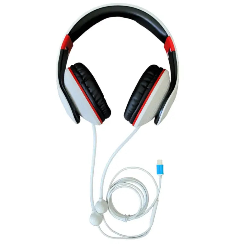 Écouteurs casque air communication anti ondes stétoscopiques ’terra-coustic’jack ou usb-c blanc type-c par inalterra.fr