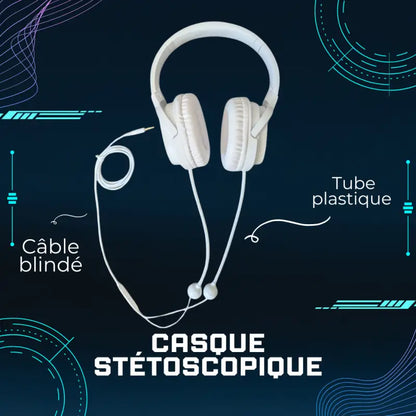 Écouteurs casque air communication anti ondes stétoscopiques ’terra-coustic’jack ou usb-c par inalterra.fr