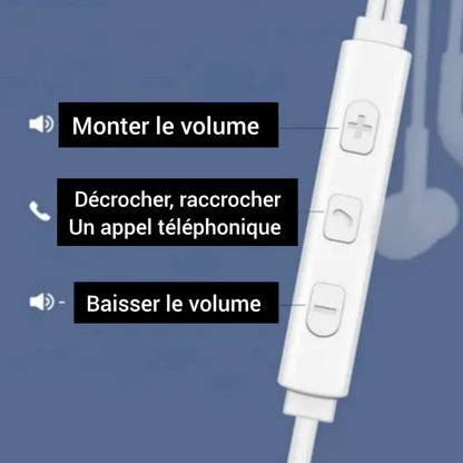 Ecouteurs stétoscopiques air communication iphone/type-c/jack par inalterra.fr