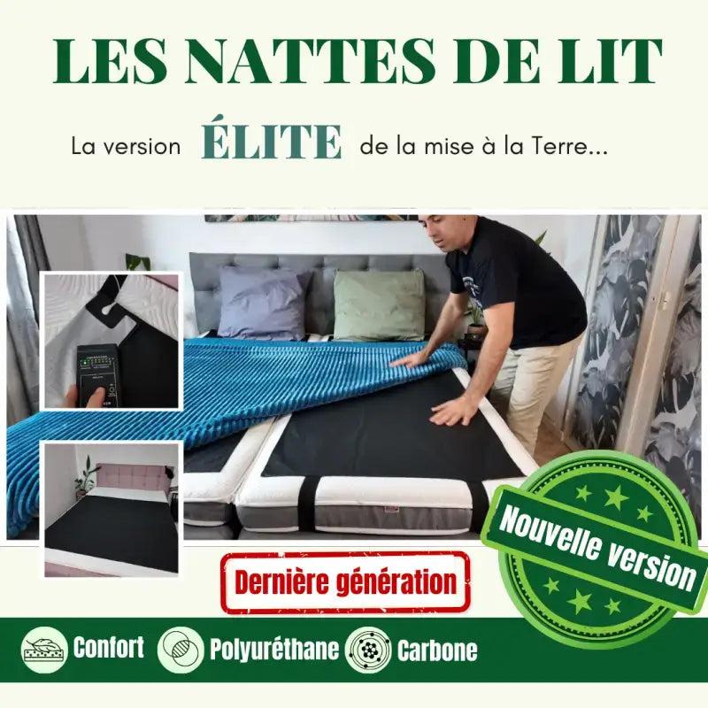 Drap De Mise à La Terre En Argent Et Coton – 10% Fibres D'argent – Câble De Terre 5 M – Pour Un Sommeil Réparateur