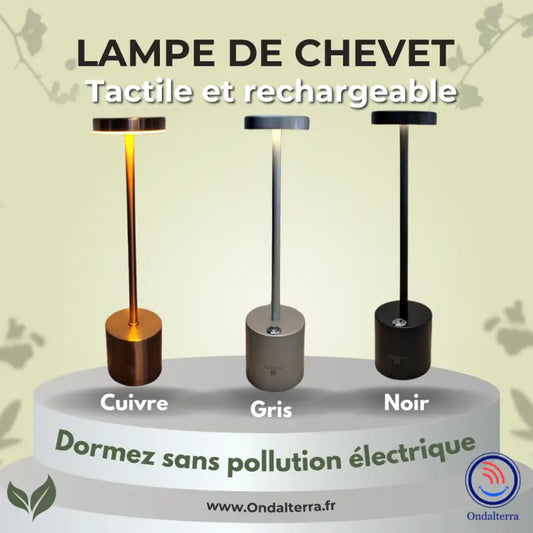 Lampe de chevet tactile rechargeable par inalterra.fr