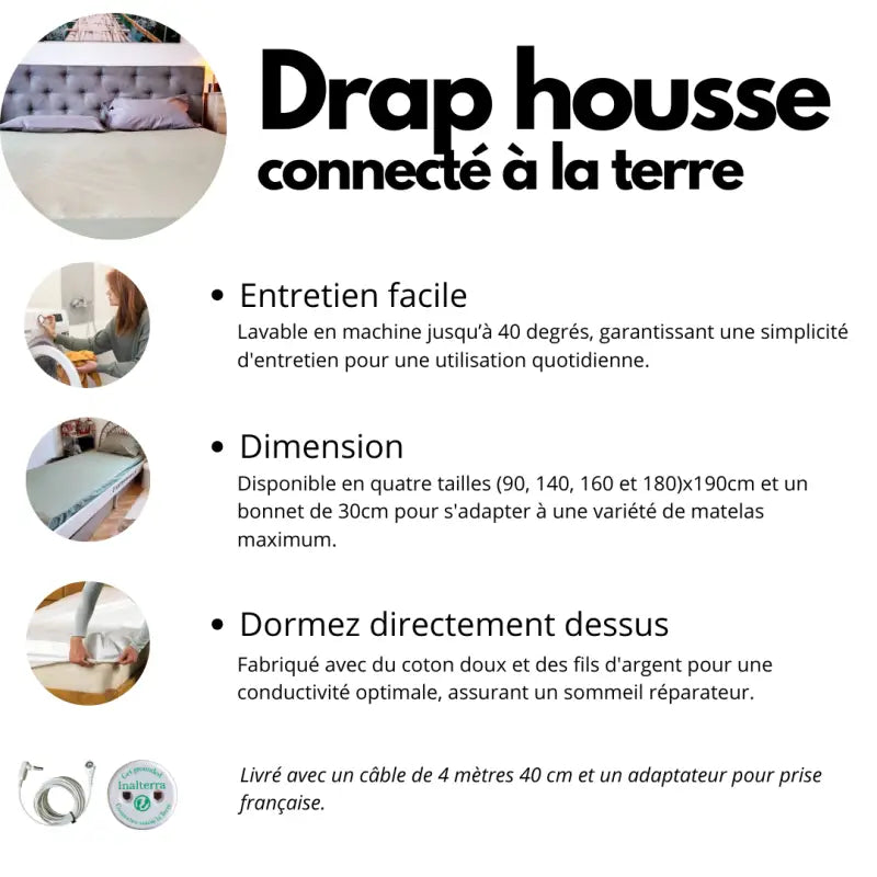 Le drap housse de mise à la terre par inalterra.fr