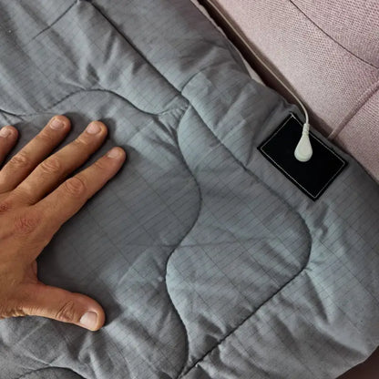 Le surmatelas de mise à la terre 140x190 tendre gris par inalterra.fr