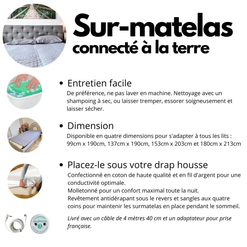 Le surmatelas de mise à la terre par inalterra.fr