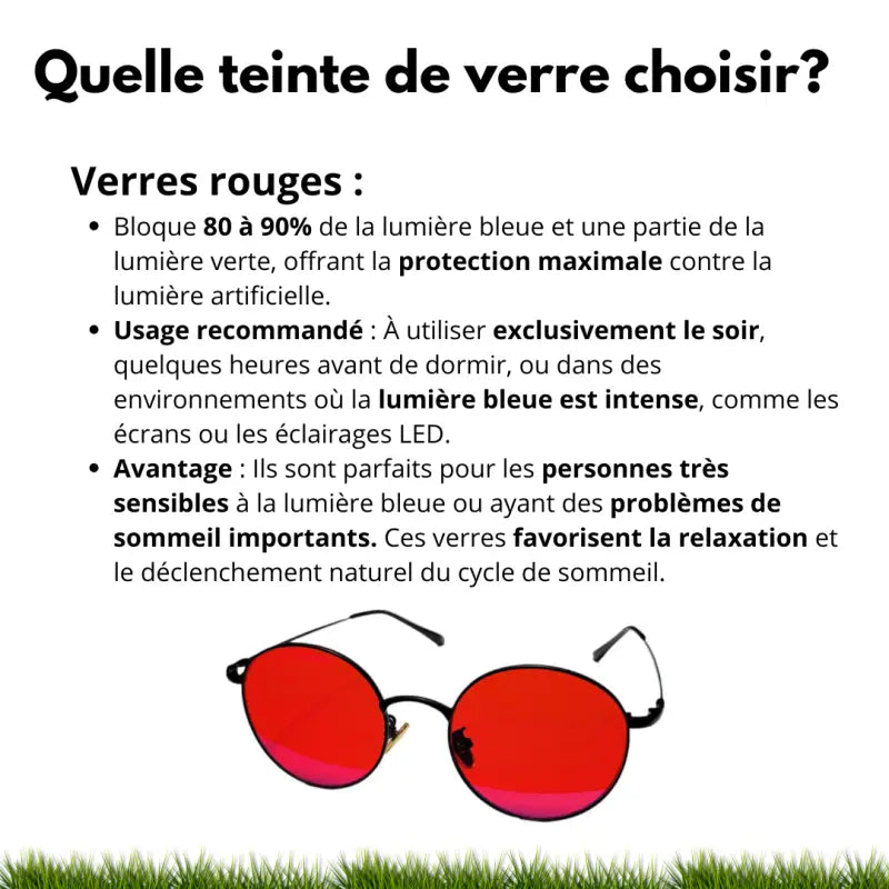 Lunettes de protection anti-lumière bleue verres rouges par inalterra.fr