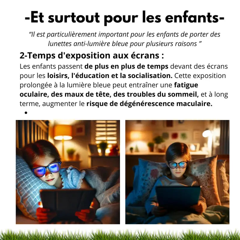 Lunettes enfant de protection anti-lumière bleue verre jaune enfant par inalterra.fr