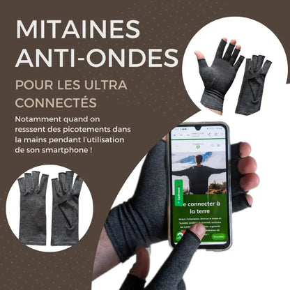 Mitaines anti-onde. Protection contre le rayonnement direct des ondes électromagnétique par inalterra.fr