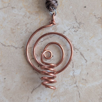 pendentif cuivre artisanale diffuseur huile essentielle