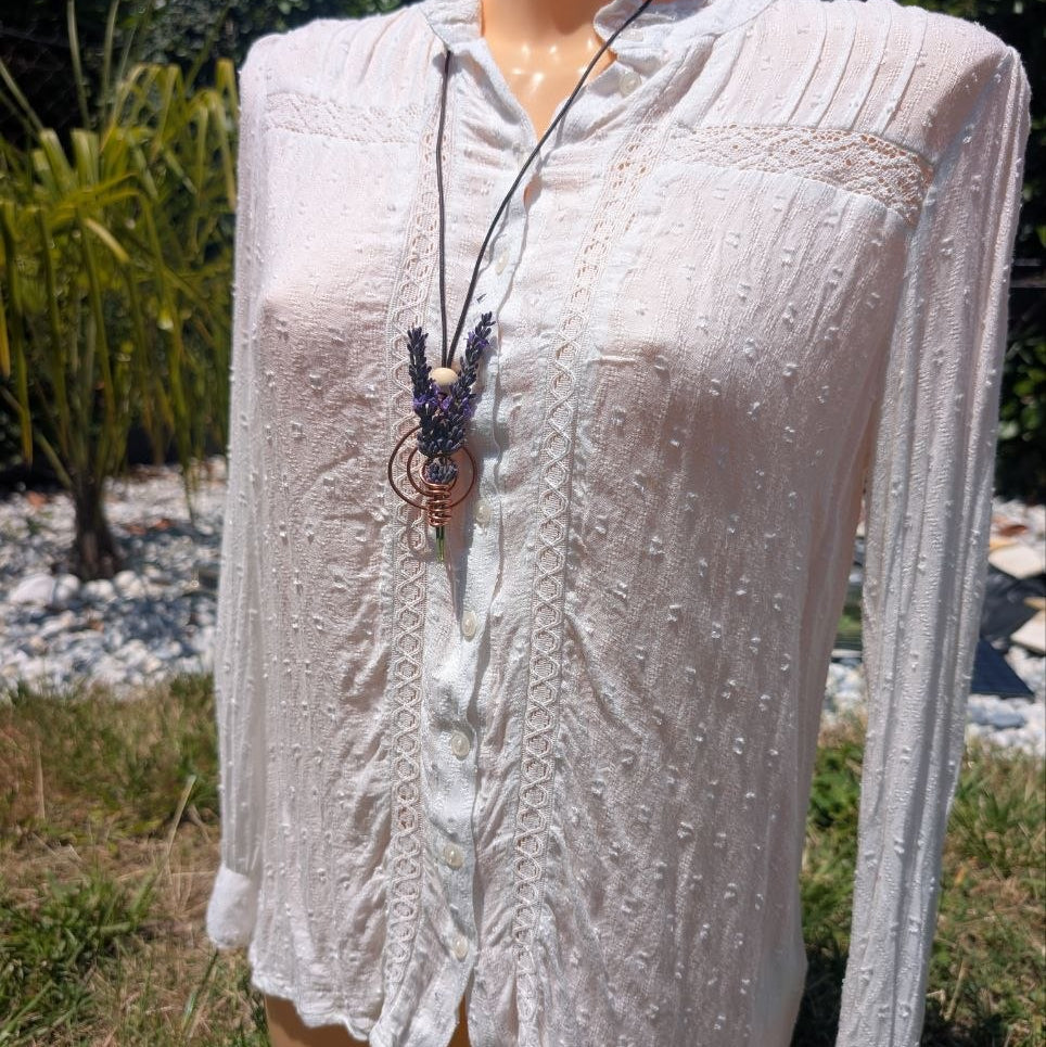 pendentif cuivre artisanale diffuseur huile essentielle