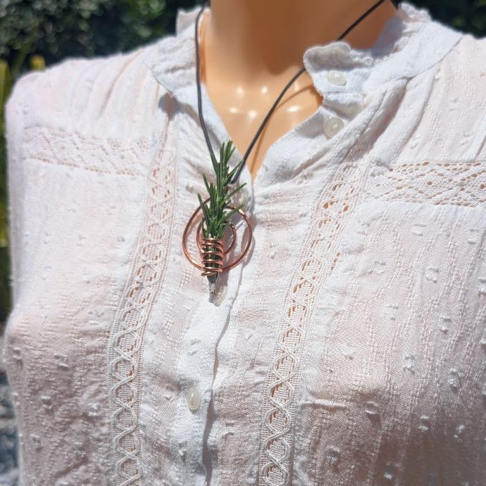 pendentif cuivre artisanale diffuseur huile essentielle