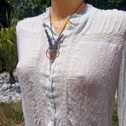 pendentif cuivre artisanale diffuseur huile essentielle