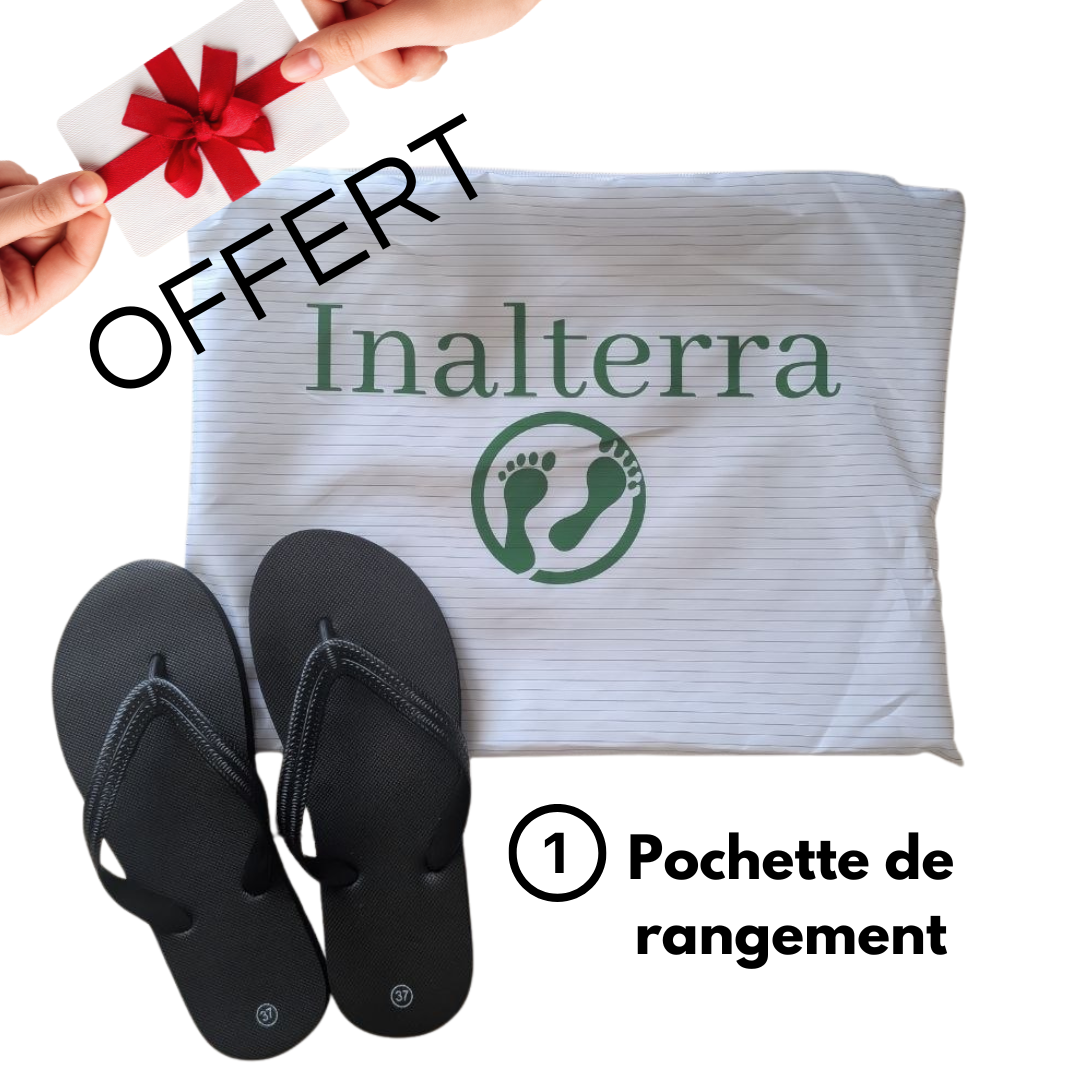 tongs connectées a la terre inalterra pochette rangement